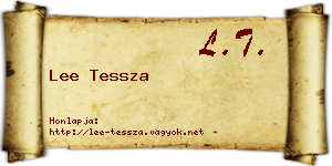 Lee Tessza névjegykártya